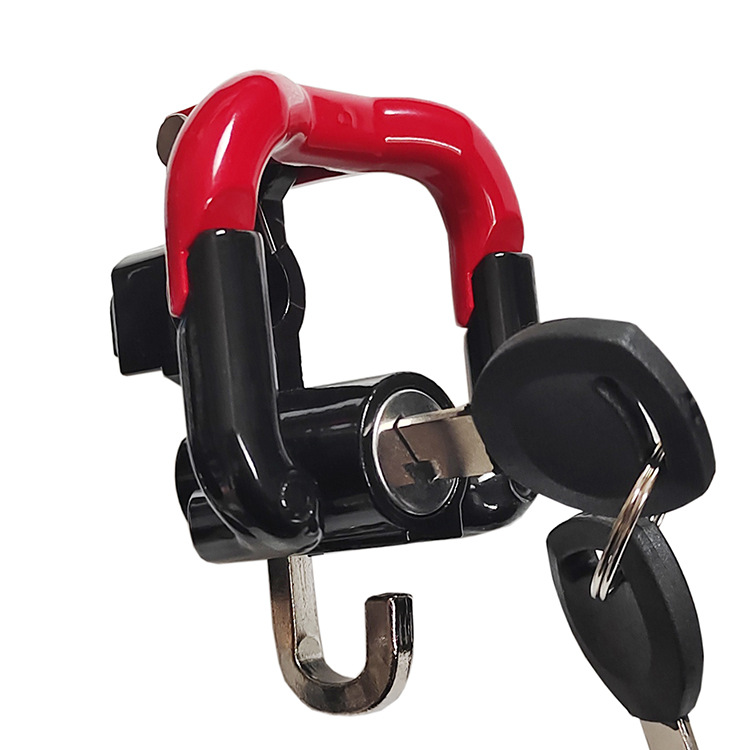 Anti-Falling Helmet Lock Electric Battery Car Motorcycle Anti-Theft Fixed Helmet Lock Metal Hook Takeaway Artifact