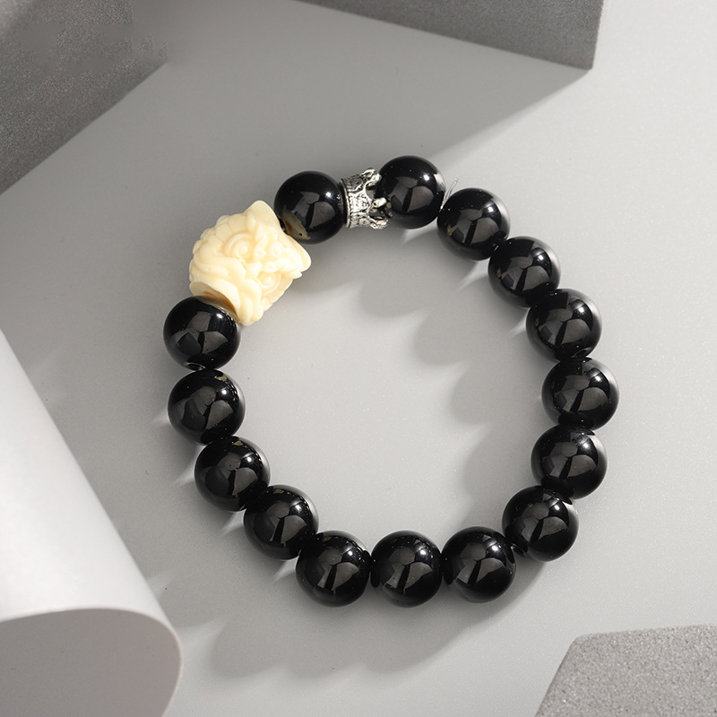 Little Lion Bracelet for Men, New Chinese Style Fashion Trend, High-End, Simple, Versatile, Niche, Personalized Design Bracelet for Women