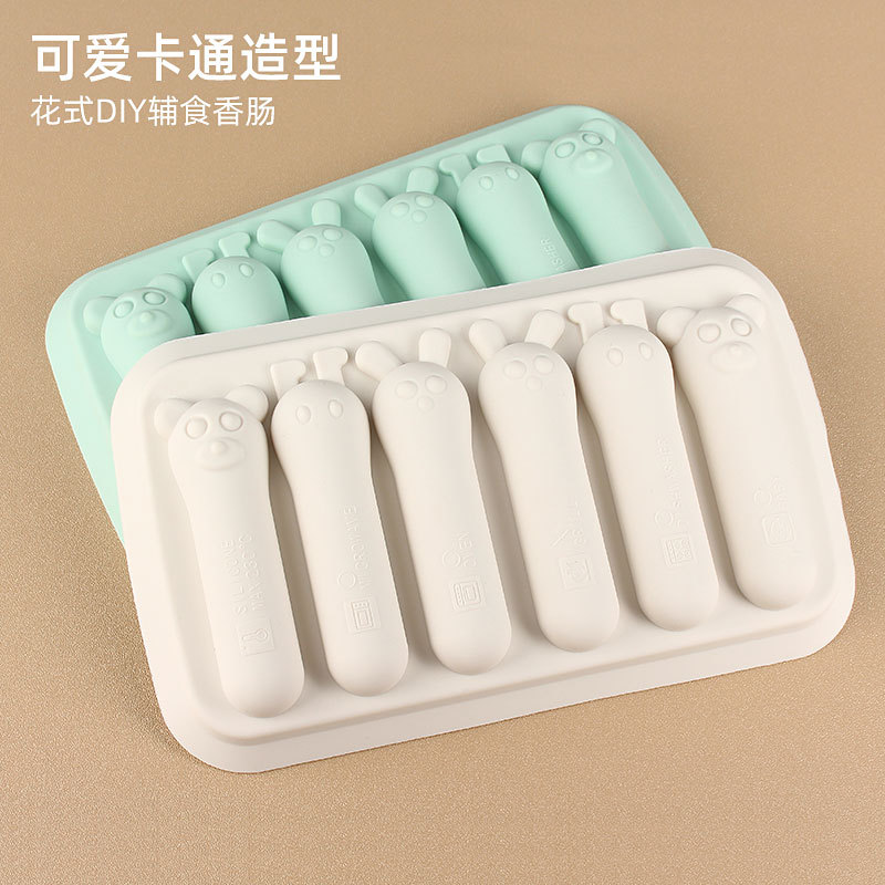 Silicone kitchenware new sausage mold baby food supplement mold summer popsicle mold pastry mold manufacturer in stock