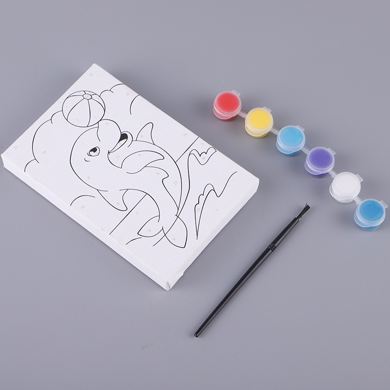 Детская DIY ручная головоломка мультяшное животное залитая масляная живопись живопись для учеников начальной школы интерьерная живопись масляная живопись