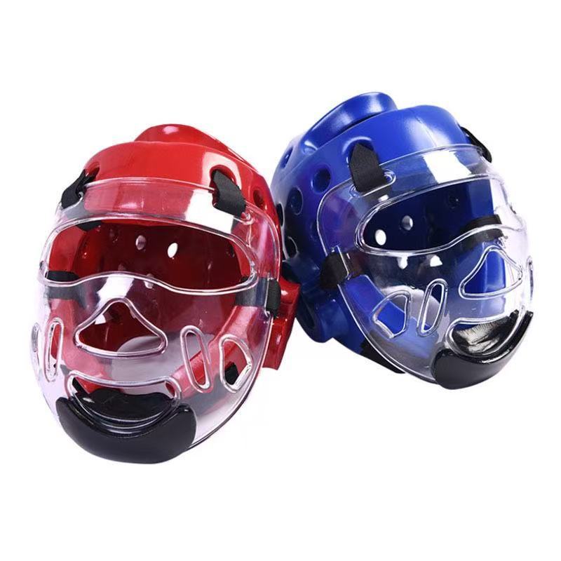 Karate Boxing Face Protection Helmet Mask Detachable Taekwondo Protective Gear Face Protection Transparent Protective Mask