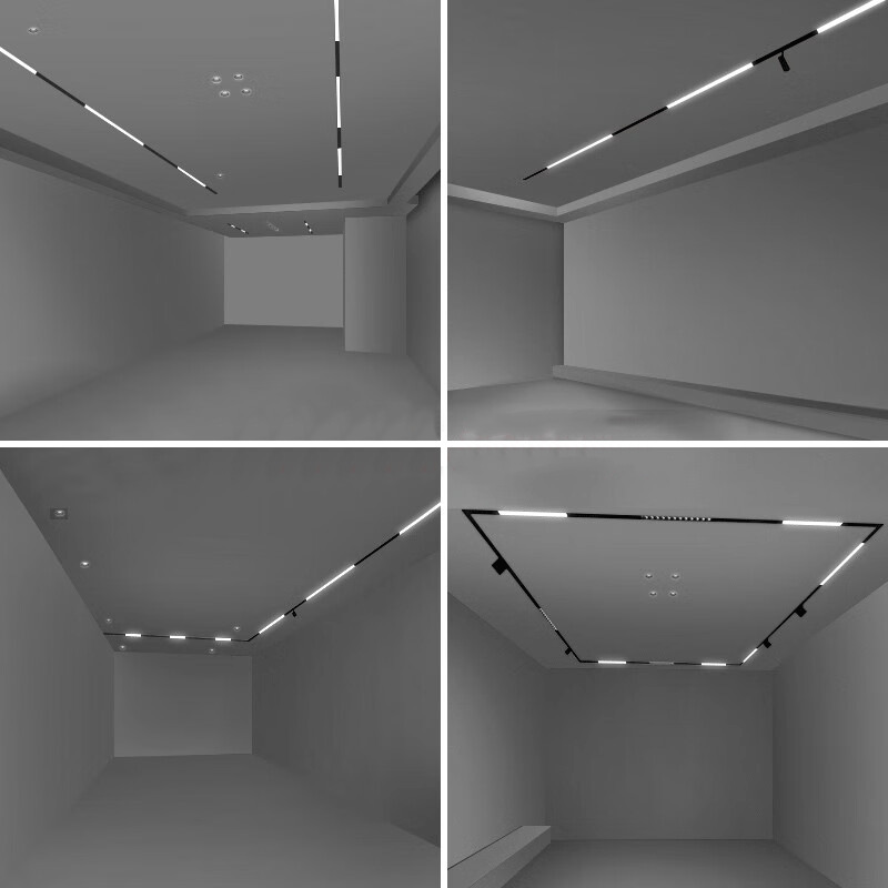 Whole-House Custom-Made Track Lighting Fixtures Without Main Lights, Voice-Controlled Led Lights, Magnetic Dimming Smart Spotlights