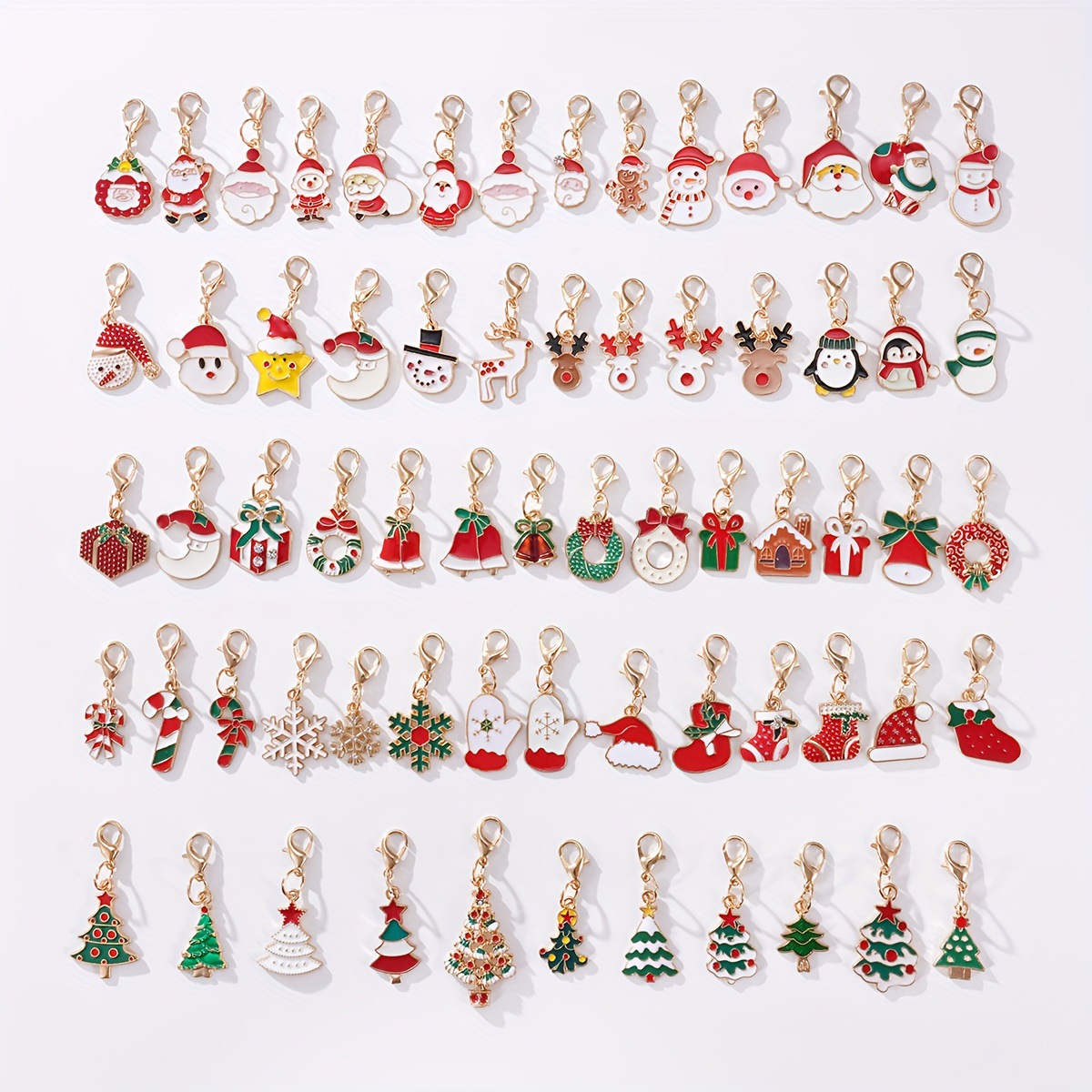 Christmas Earrings European and American Christmas New Products Christmas Tree Snowflake Deer Alloy Oil Drop Ear Jewelry Factory Direct Supply