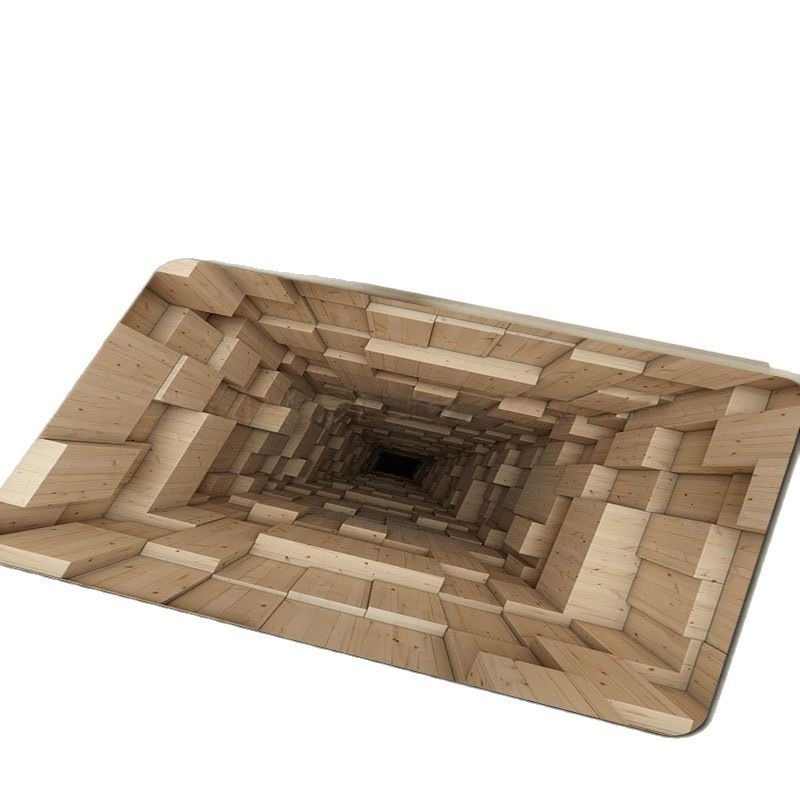 Cross-border Visual Trap Door Mat Wear-resistant Easy-care Foot Mat 3D Three-dimensional Entrance Non-slip Mat in stock Hair