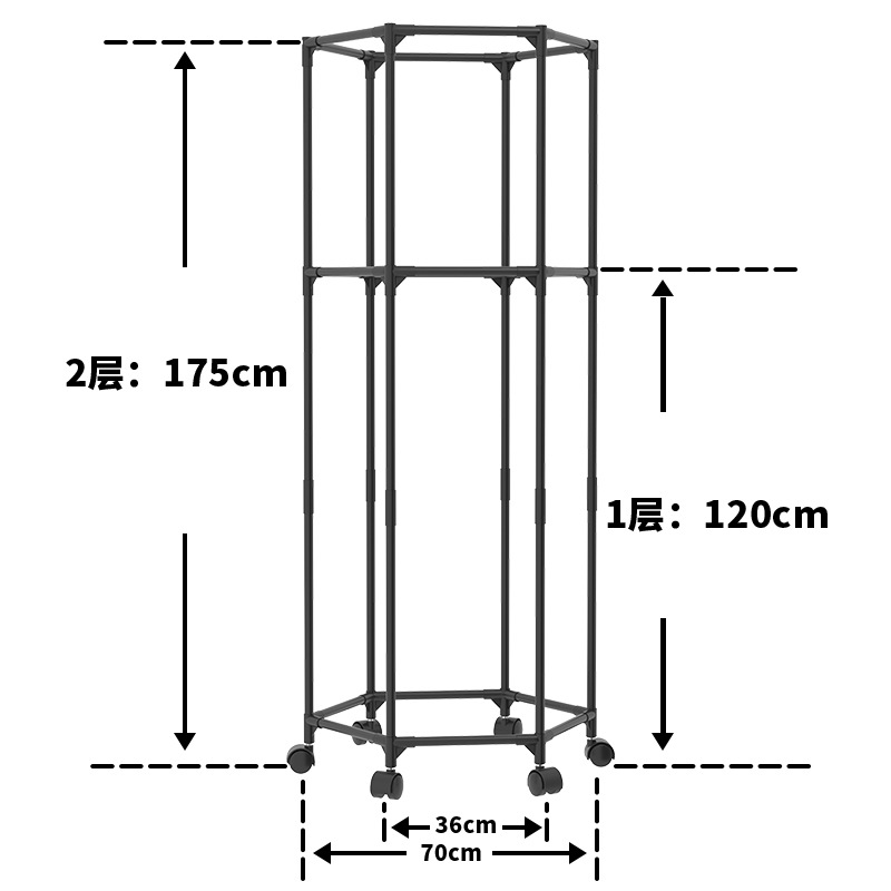 Manufacturer Metal Pulley Clothes Drying Rack Household Removable Simple 360-Degree Storage Drying Rack Clothes Hanger Ready Stock