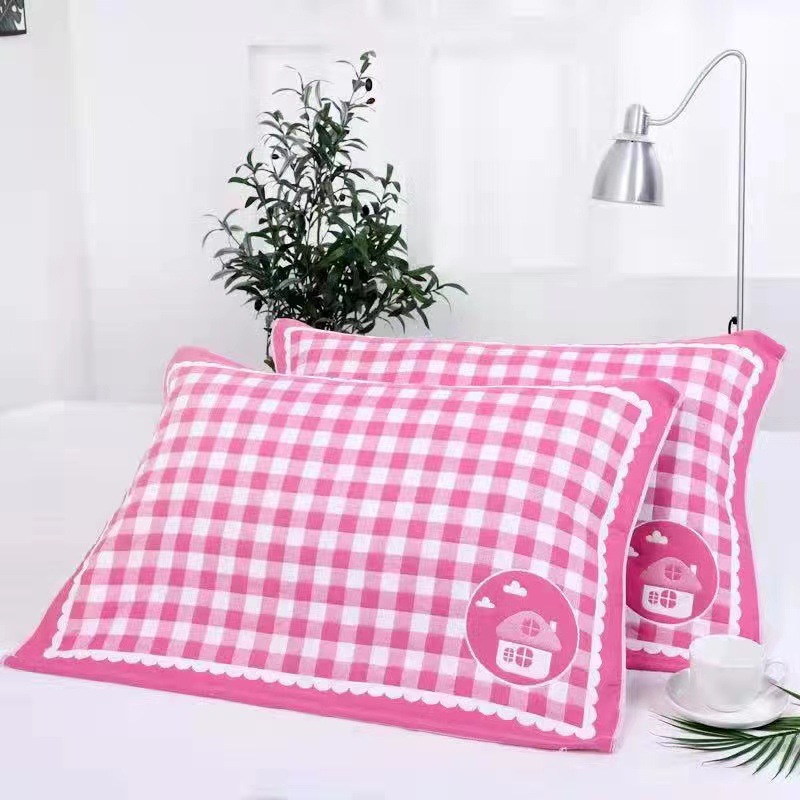 Gauze Pure Cotton Pillow Cover Household Cotton Adult Student Enlarged and Thickeneded Pillow Cover Class a Welfare Product Wholesale