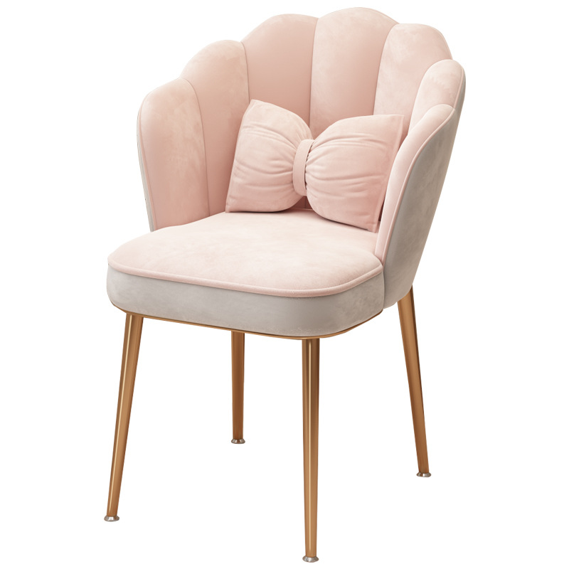 Makeup Chair home simple modern light luxury petal chair backrest Internet celebrity Manicure Girl bedroom dressing table stool
