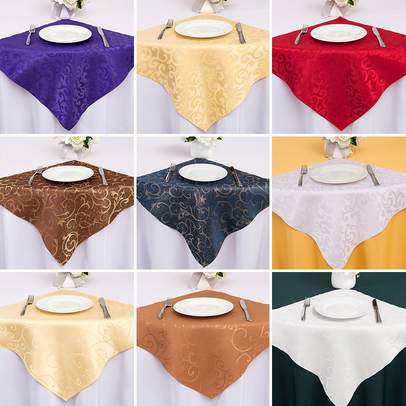 Factory Direct Polyester Jacquard Mouth Cloth Hotel Napkin Cloth Foldable Square Towel Western Food Cloth Cup Flower Decorative Wipe Cup Cloth