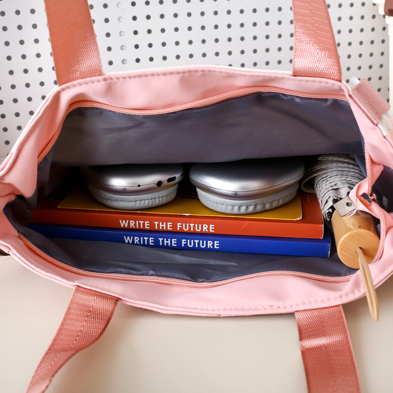 Cute Contrast Color Crossbody Bag Women's Small Fresh Style Girl's Large Capacity Shoulder Bag Student's Class Schoolbag Trendy Handbag