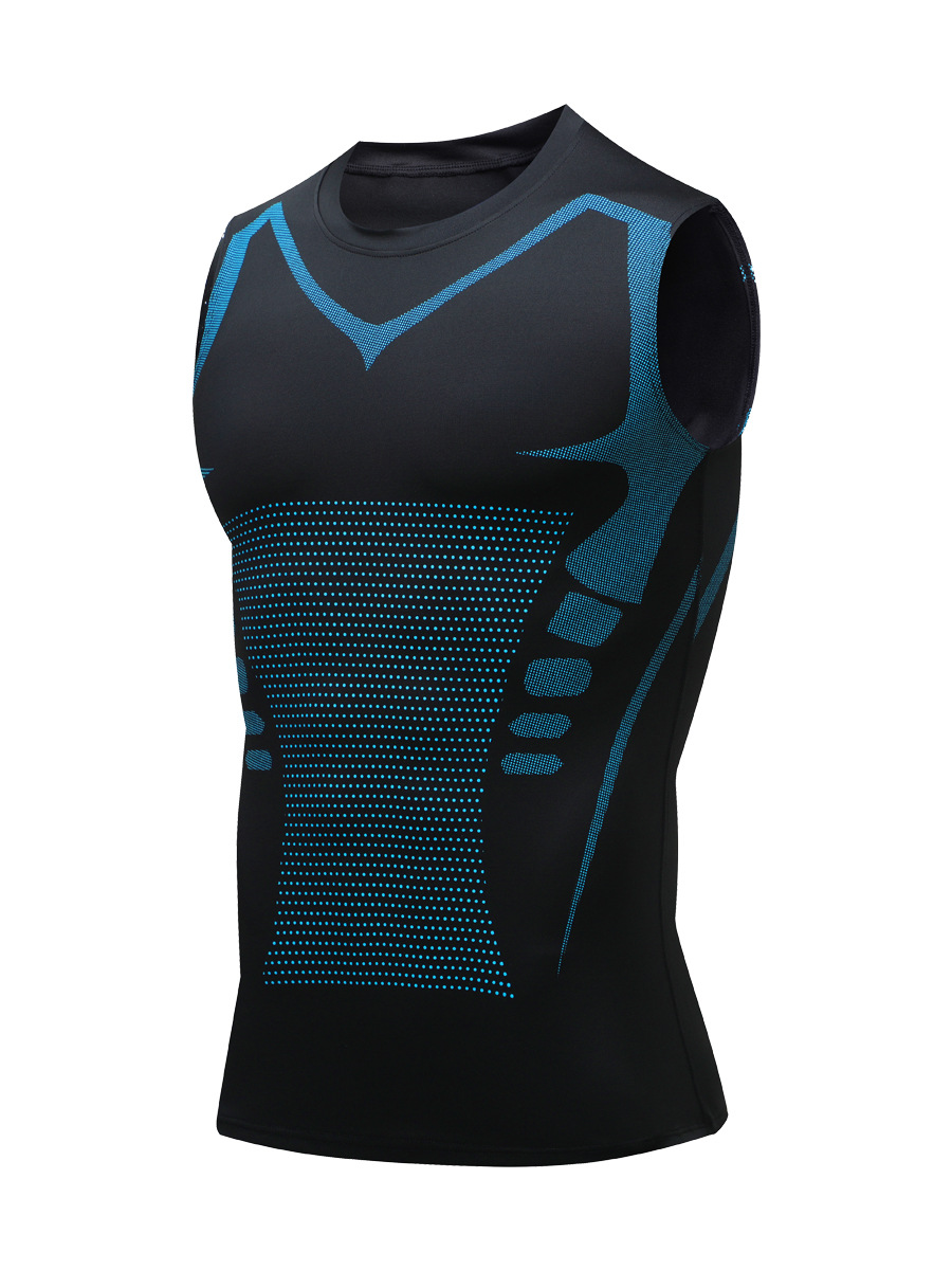 PRO Sports Vest Men's Quick-drying High-elastic Tight Clothes Fitness Long-sleeved Basketball Running Training Short-sleeved T-shirt Base Clothes