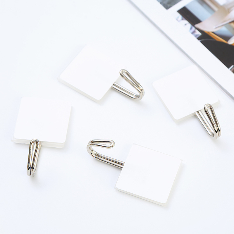 Creative Transparent Plastic Acrylic Hook DIY Hook Hook with Glue Non-perforated Non-marking Strong Viscose Iron Hook