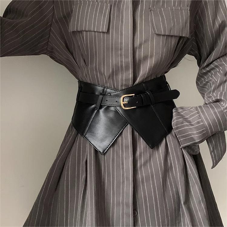 Wide waist seal belt Women's 2024 new belt high-grade decoration dress with suit jacket sweater coat