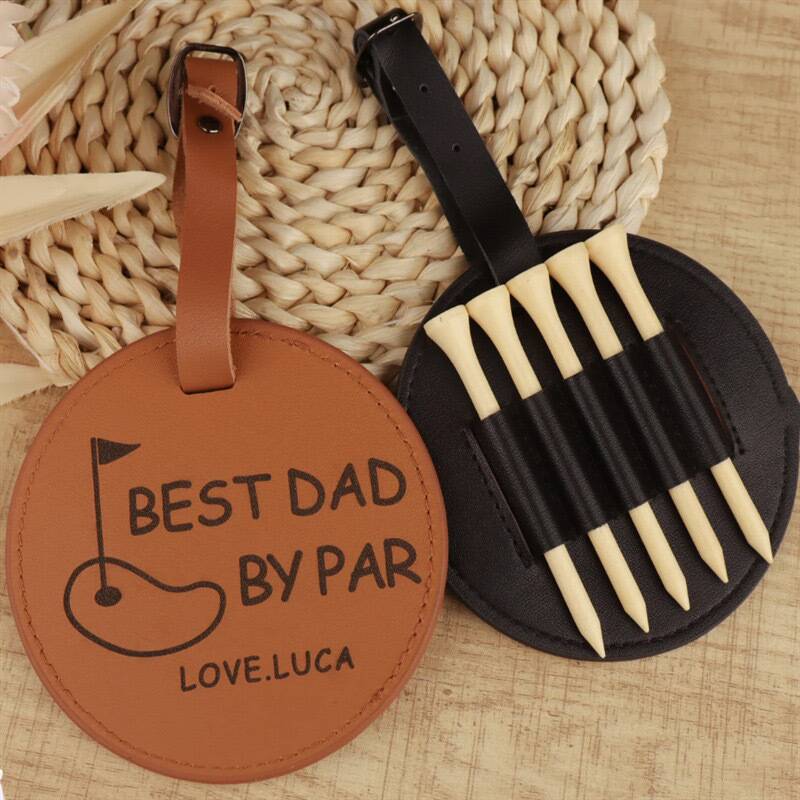 Wholesale multi-pack golf ball nail leather case waist hanging wooden nail golf tee storage set ball TEE set