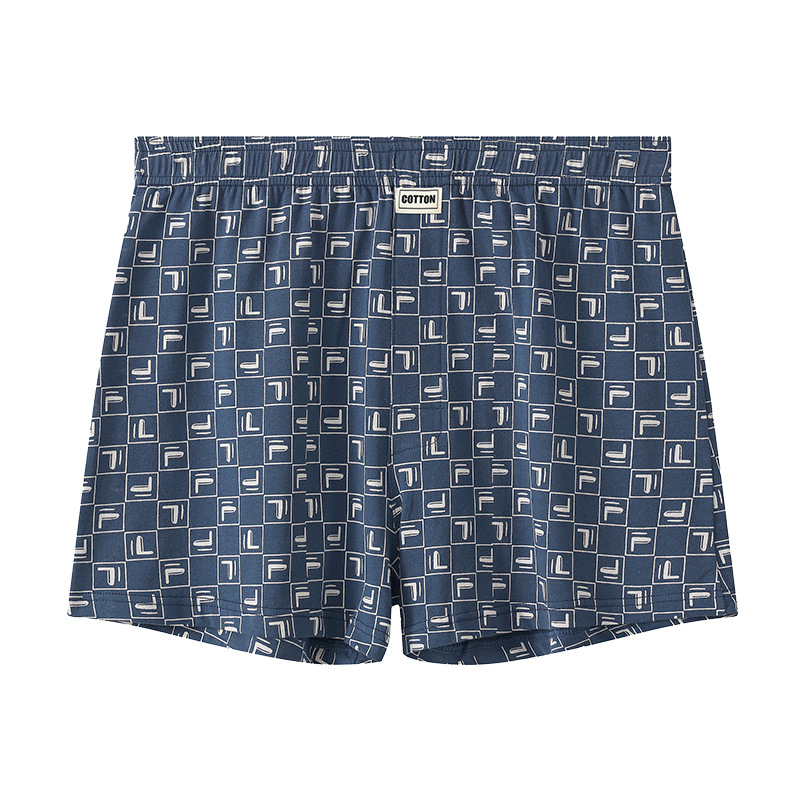Men's underwear Huajielong men's plaid boxers cotton boxers loose thin breathable Arrow pants a generation of hair