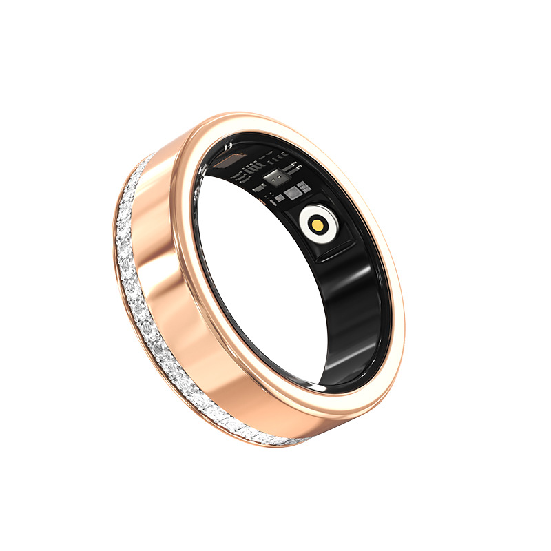 Diamond Smart Ring Heart Rate Blood Oxygen Monitoring Multi-Sport Mode Hrv Variability Emotional Stress Detection