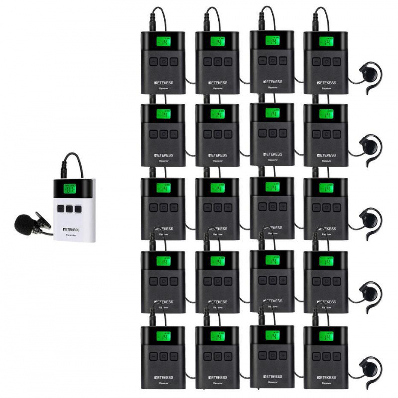 Набор объяснителей Retekess Tt122 для многопользовательской команды с зарядным боксом, экскурсия, конференция, объяснение в музее