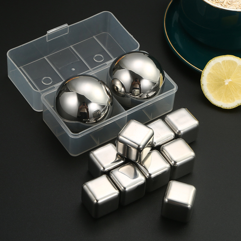 304 stainless steel Ice Cube quick-frozen round ice particles summer cooling iced cola whiskey circulating ice hockey suit