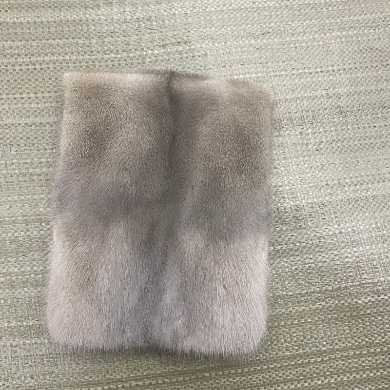 Manufacturer Wholesale Natural Color Mink Fur Pocket Cashmere Coat Camel Wool Clothing High-End Mink Fur Accessories