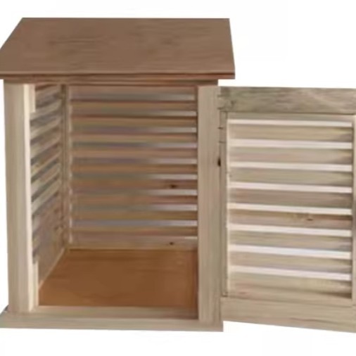 Outdoor Environment Construction Site Temperature Measurement Box Weather Station Supply Wooden Louvered Box in Stock Camphor Pine Louvered Box Cross-Border