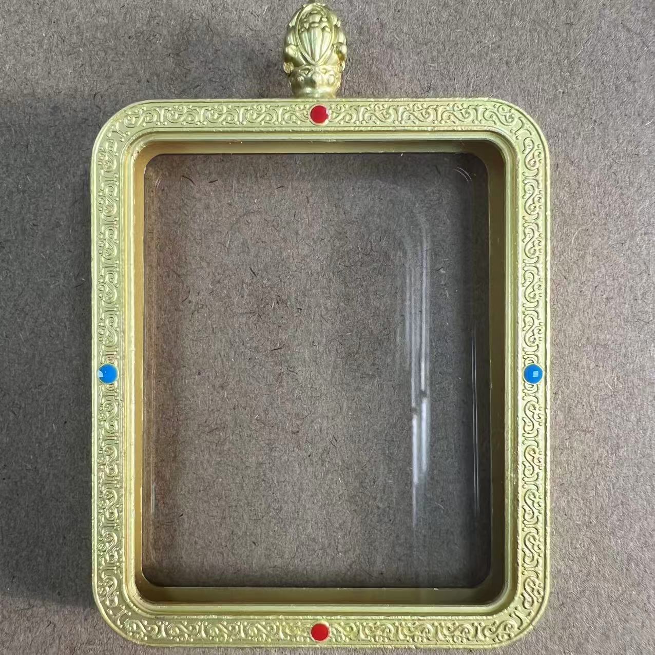 Gawu box shell pendant glass cover thangka shell round single-sided double-sided golden retro shell thangka shell waterproof