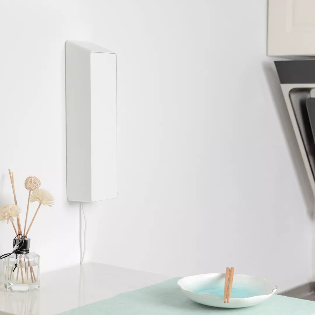 Six Vertical Smart Sterilizing Chopstick Holders, Wall-Mounted, No-Drill Uv Chopstick Cage, Water-Draining and Mold-Proof