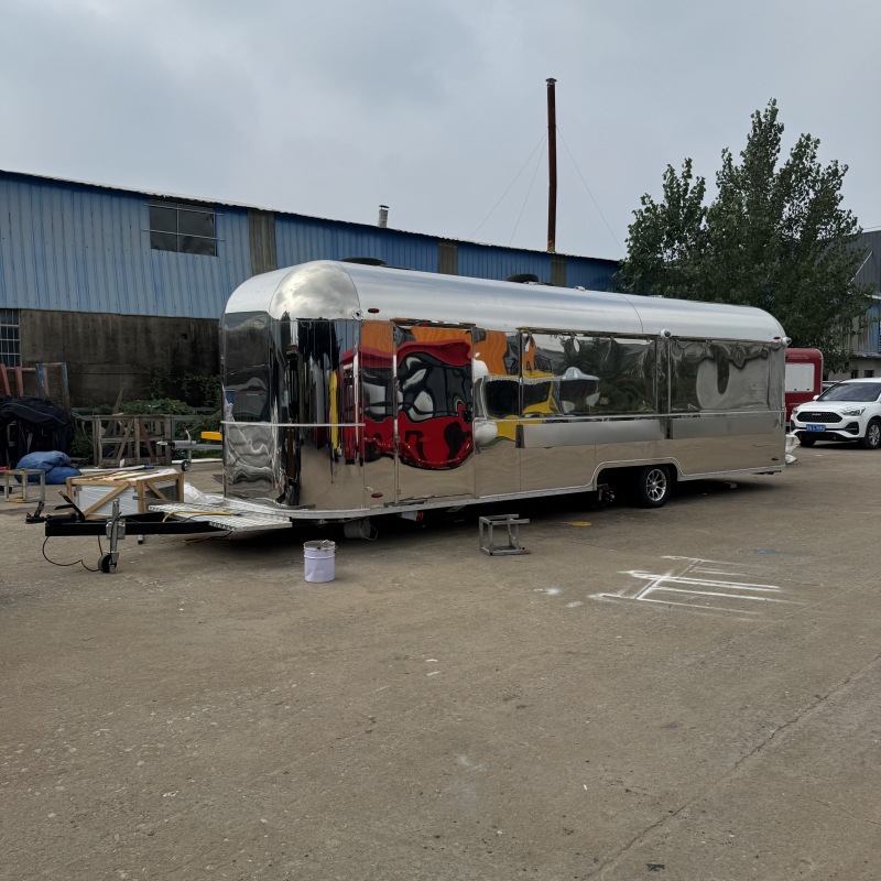 Прицеп для кемпинга обеденный автомобиль зеркало нержавеющая сталь американский ретро стиль кемпинг стиль уличное размещение и питание универсальное решение