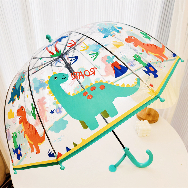 2-5 years old kindergarten baby umbrella children umbrella transparent umbrella forest cartoon safety lightweight children long handle umbrella umbrella