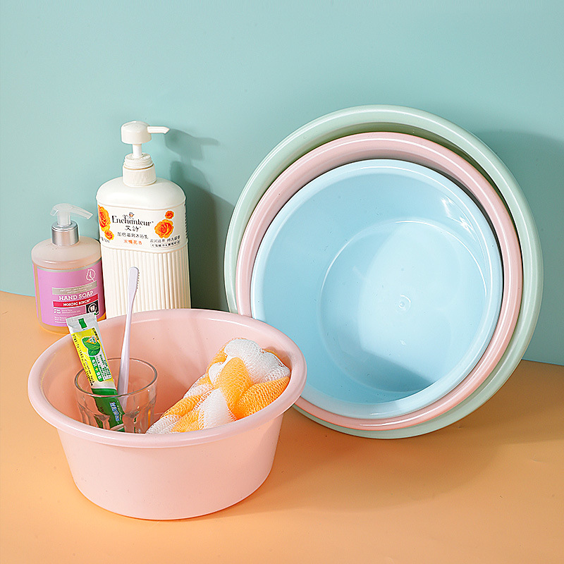 round household washbasin can be printed LOGO thickened to increase the depth of the washbasin wash vegetables wash face plastic basin 