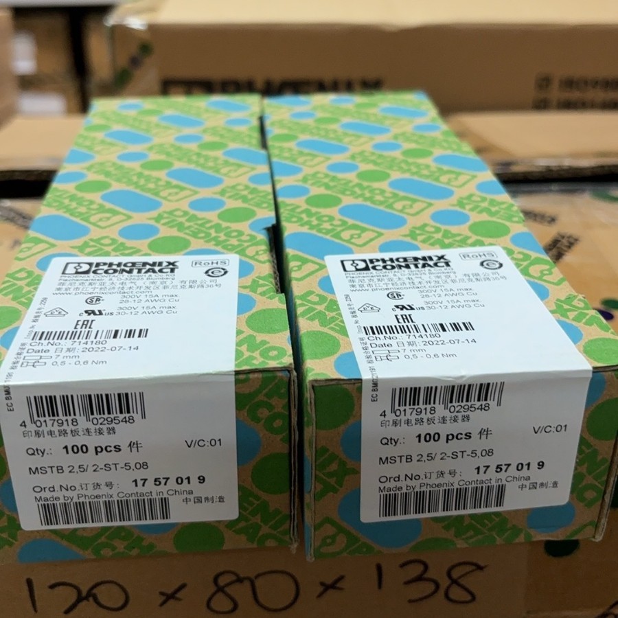 Оригинальный разъем печатной платы Phoenix Mstb2.5/2.St-5.08 номер заказа 1757019Plc