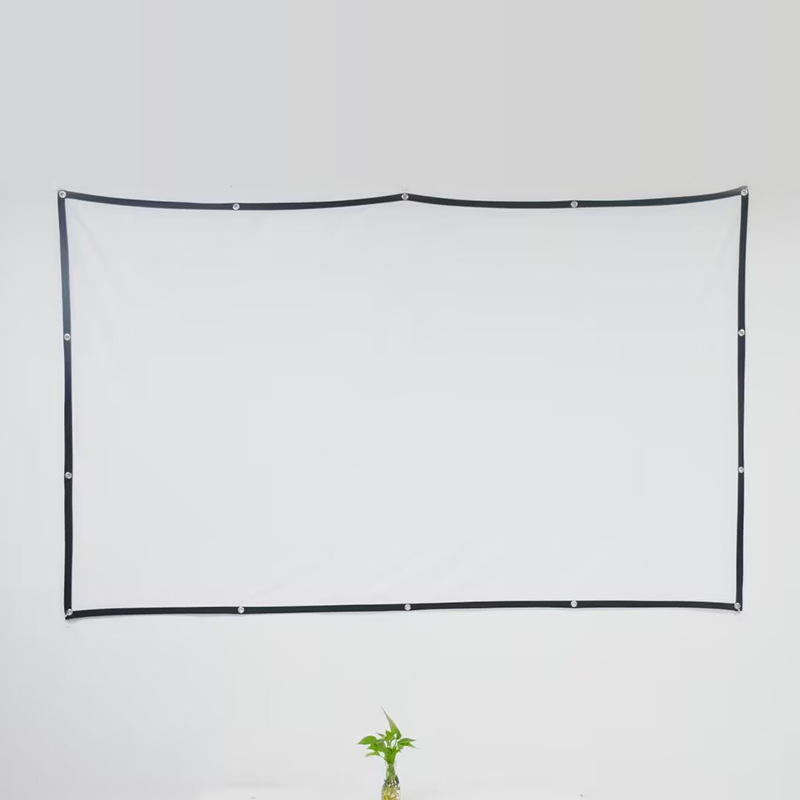 Simple Foldableing Polyester Soft Curtain 100inch 120inch Home Projector Curtain Outdoor Portable Projection Screen