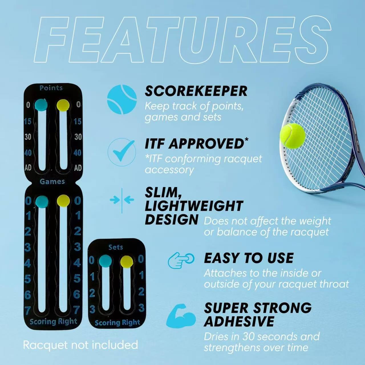 portable tennis racket marker tennis integrator