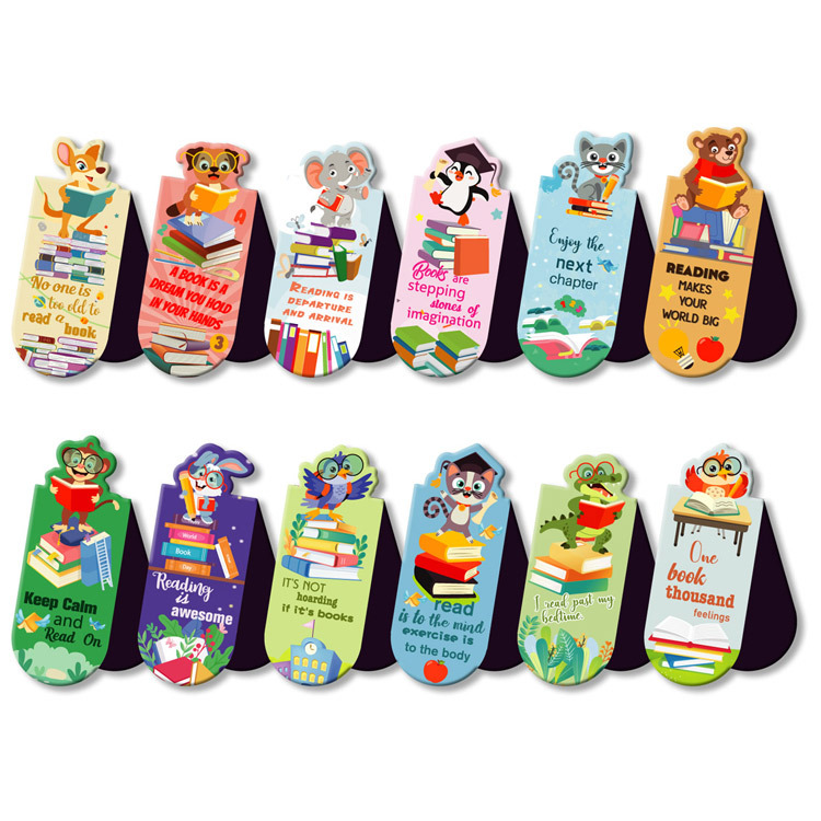 2025 New Football Bookmark Amazon Best Selling Cross-Border Supply Chain Magnetic Bookmark Cute Cartoon Plants