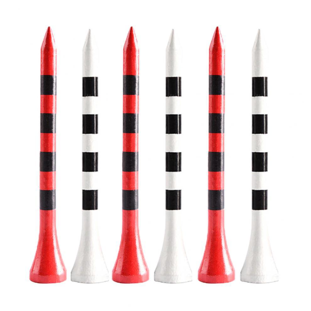 Factory Direct Supply Golf Spikes Bamboo Spikes Wooden Spikes Tee Golf Colorfulful Stripesd Spikes Golf Supplies Accessories