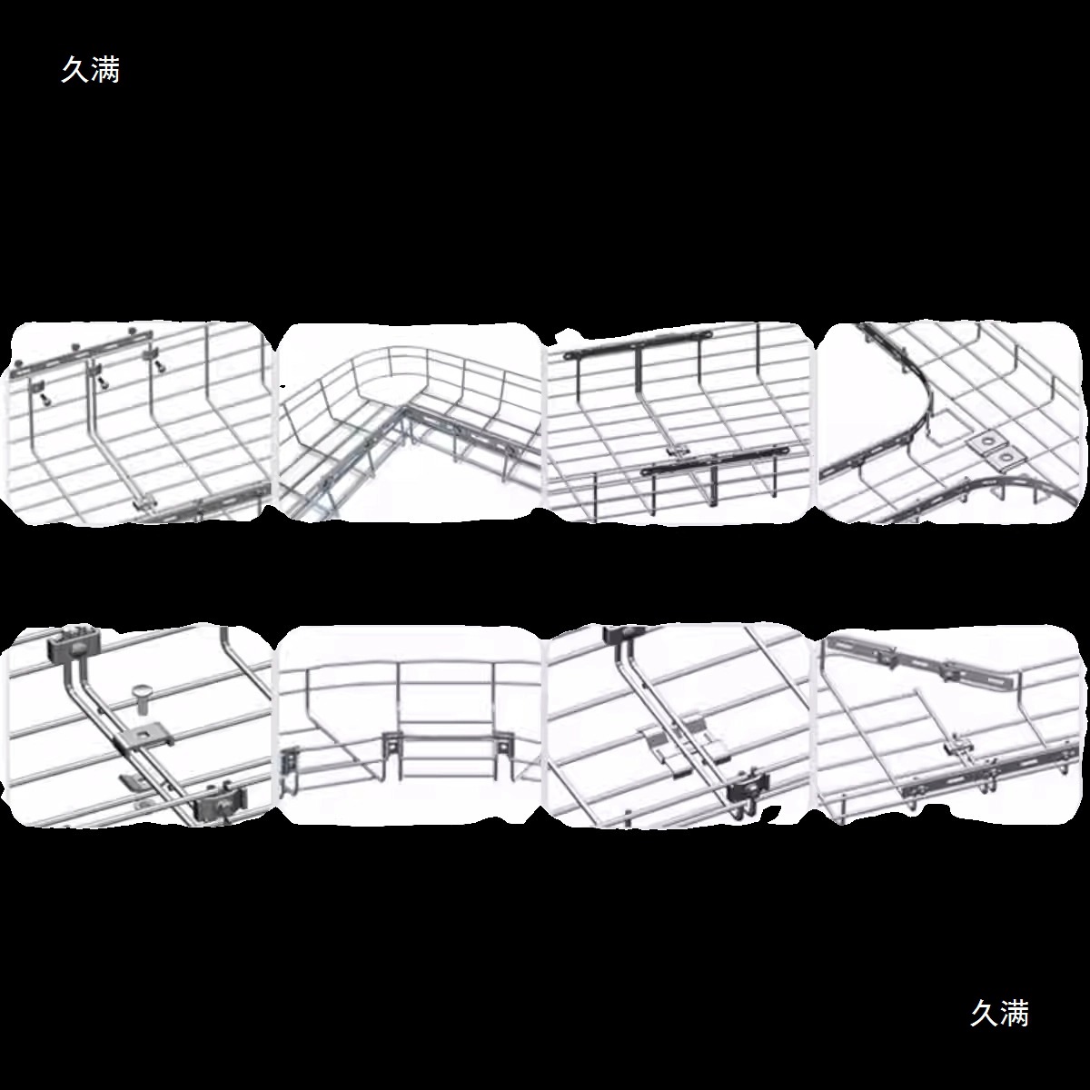 Galvanized Grid Computer Room Wiring Rack Stainless Steel Grid Bridge Computer Room Integrated Wiring Rack Connection Buckle Others