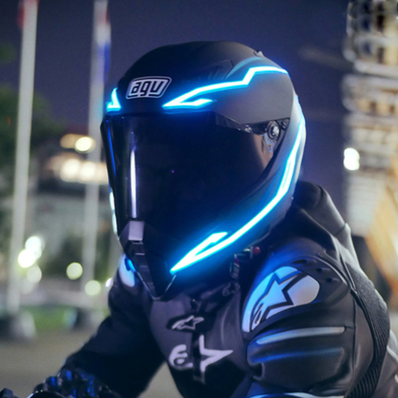 led helmet lamp motorcycle helmet lamp luminous usb luminous strip led helmet luminous strip manufacturers EL helmet strip