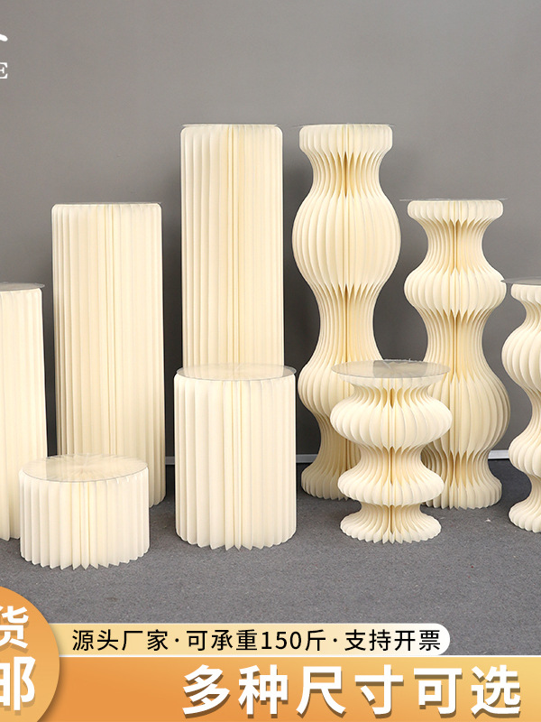 Романская колонна подставка для колонн цилиндрические украшения складные свадебные реквизиты декор для десертного стола бумажный стенд