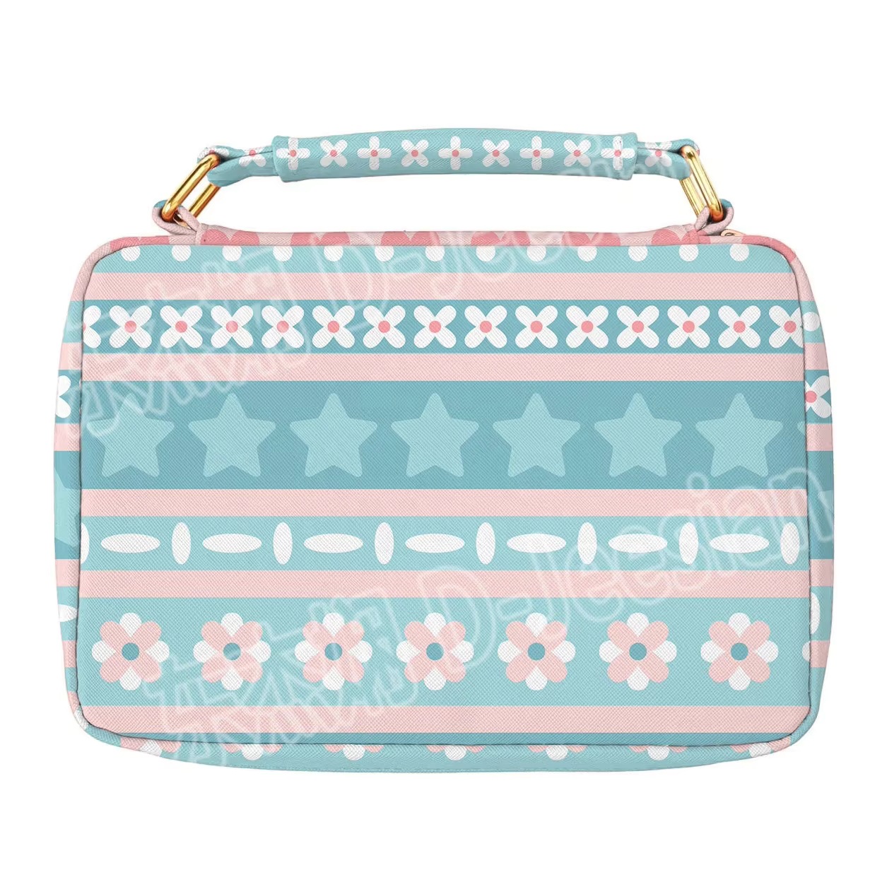 Book Bag Large Capacity Cover Women Custom Bag Sublimation Cover Pink