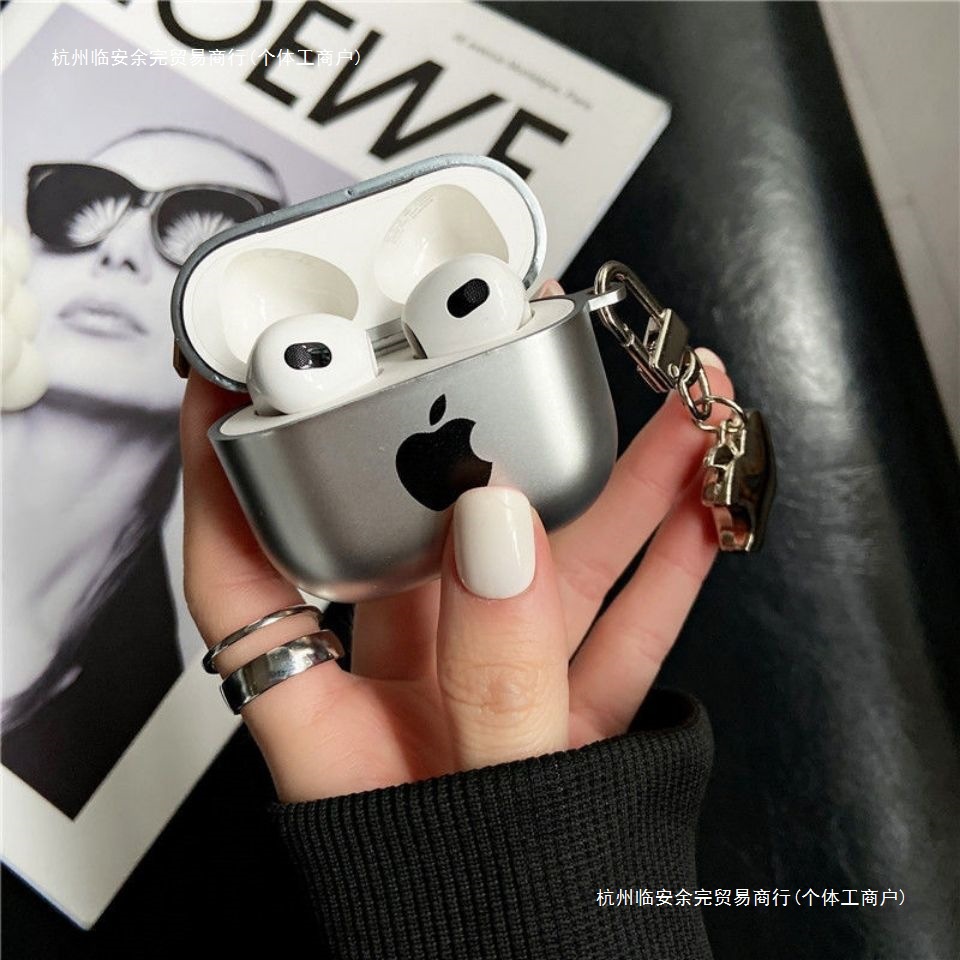 //Apple Matte Silver Bluetooth Headset Protective Case Soft Third Generation Anti-Fall Cover