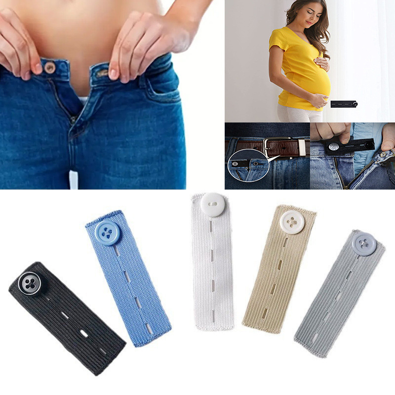 Trouser Belt Trouser Waist Extension Buckle Elastic Adjustable Trouser Buckle Pregnant Women's Pants Elastic Buckle Elastic Extension Buckle