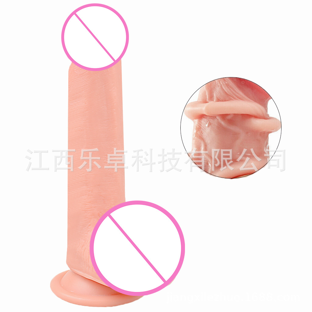 Adult Products, Female Utensils, Masturbation, Fun Processing, Oem, Classy Leather Sliding Tpe Artificial Penis, Foreign Trade