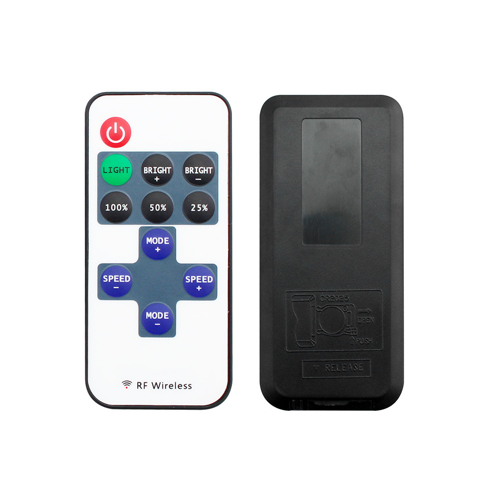 RF11 Key Monochrome Controller Monochrome Band DC Head Light Strip Light String 5-24v Decorative Painting RF Remote Controller