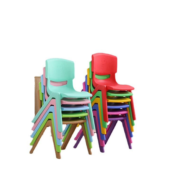 Factory Wholesale Kindergarten Small Chair Thickened Children's Plastic Chair Student Chair Adult Chair Backrest Chair Stool