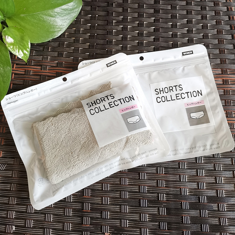 Underwear packaging bag wholesale in stock Universal independent women's underwear underwear clothing plastic packaging zipper bag ziplock bag