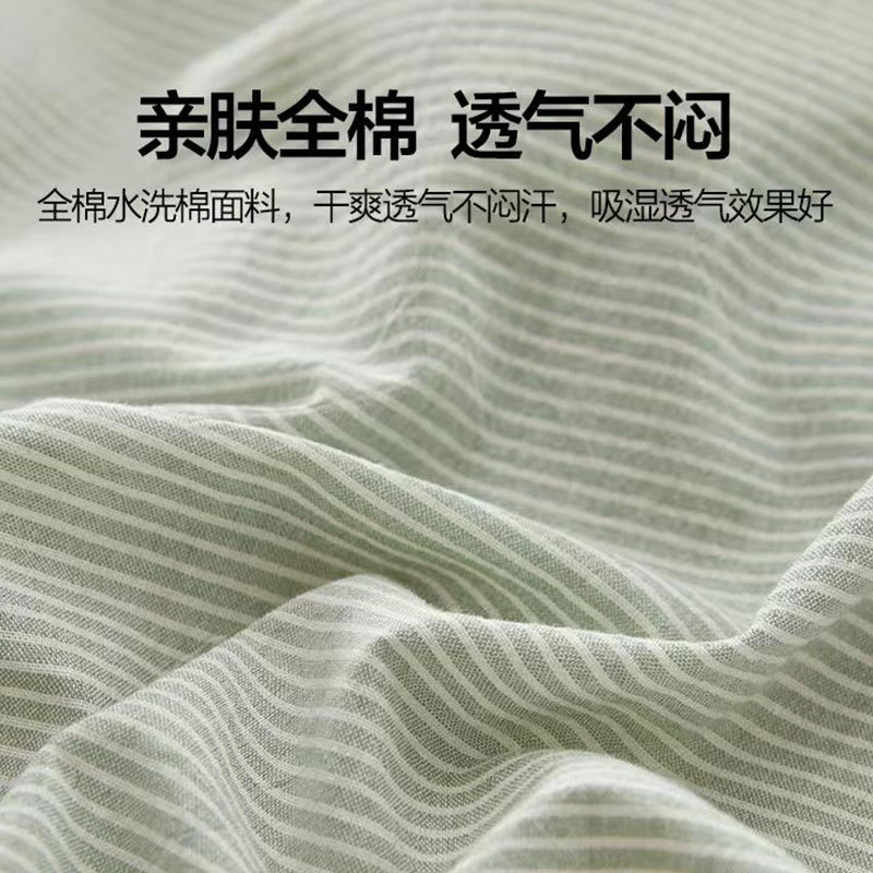 Manufacturer Wholesale Washed Cotton Striped Three-Dimensional Pillow Buckwheat Various Flower and Grass Pillow Core Cotton Thickened Cervical Spine Pillow Case