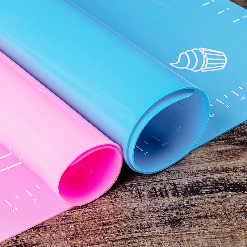 Cross-border Binaural Factory Thickened Baking Mat Special Silicone Mat Kneading Mat Super Large Graded Kneading Mat