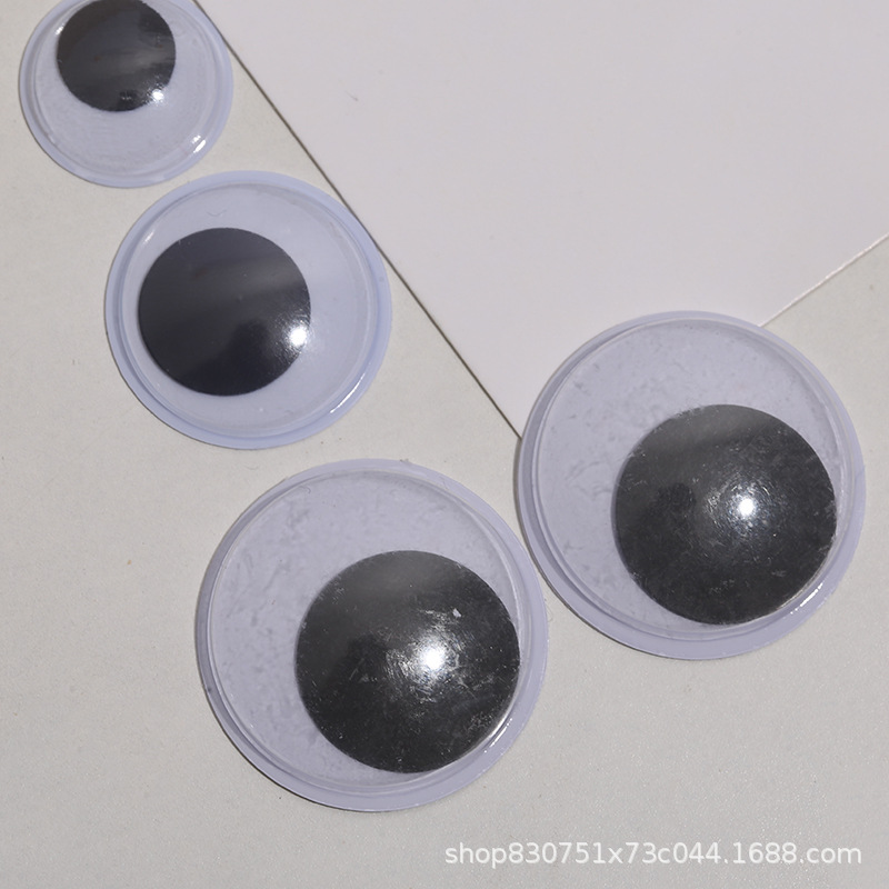 Moveable Eyes with Adhesive Back Kindergarten Art Handmade DIY Toy Accessories Black and White Plastic Moveable Eyes Sticker