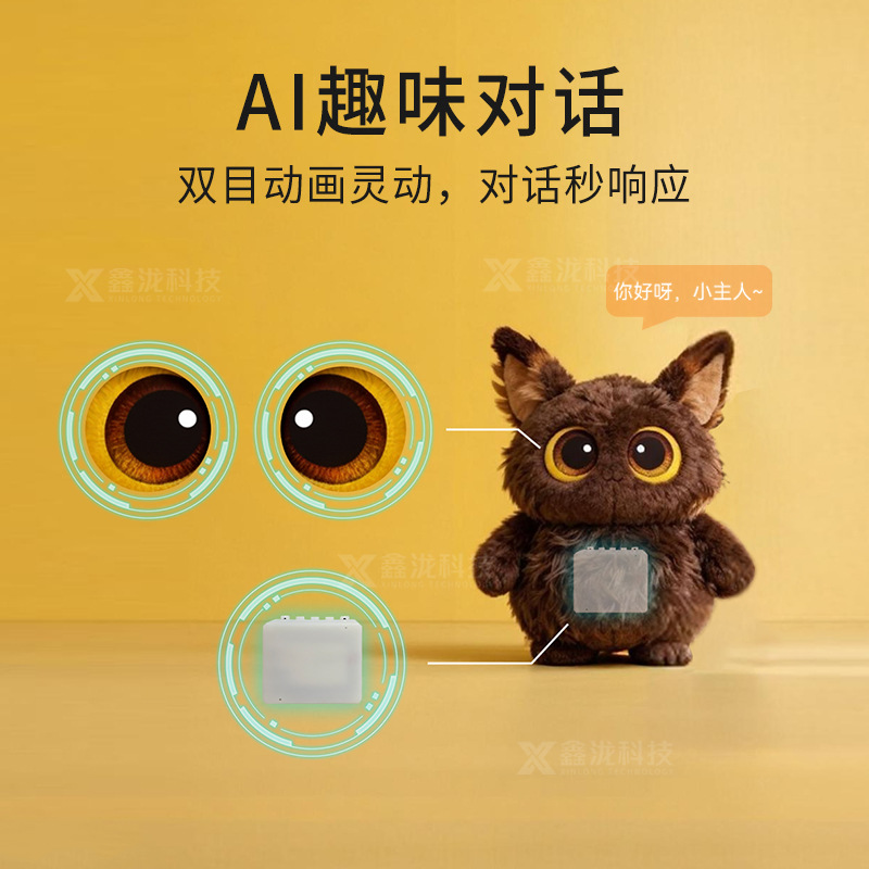 Ai Movement Box with Eye Animation Solution, Voice Wake-Up Adaptation, Customization of Various Toys, Built-In Ai Interactive Dialogue