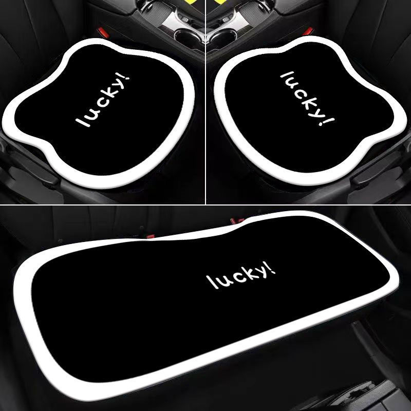 Internet Celebrity Cartoon Car Cushion Three-piece Seat Cushion Single-piece Car Interior Decoration Four Seasons Universal Breathable Cushion