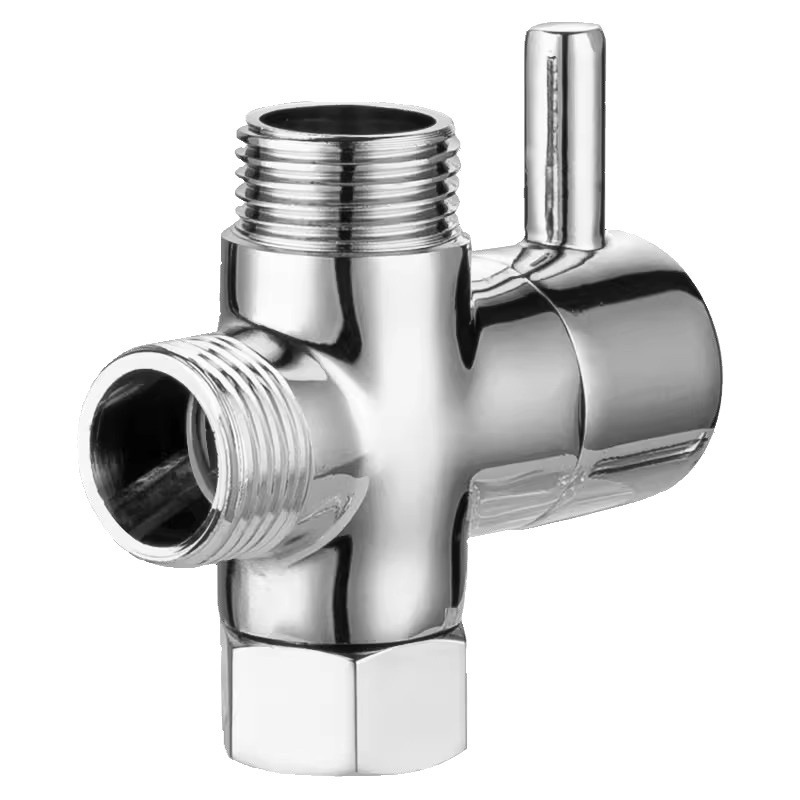 Cross-border all-copper water separator three-head four-split quick-opening water separator three-way shower accessories shower faucet switching valve