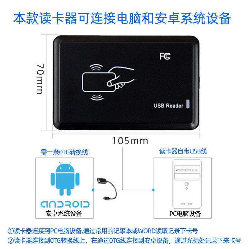 IC access card reader USB interface dual-frequency composite integrated card reader card issuer card reader ID card reader